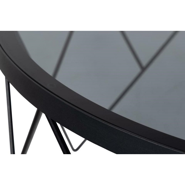 Stolik kawowy Halstow czarny - ACTONA