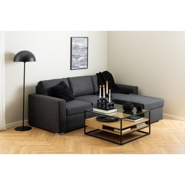 Stolik kawowy Randolf szkło/dąb - ACTONA