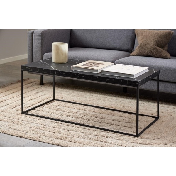 Stolik Barossa 110x55cm czarny marmur - ACTONA