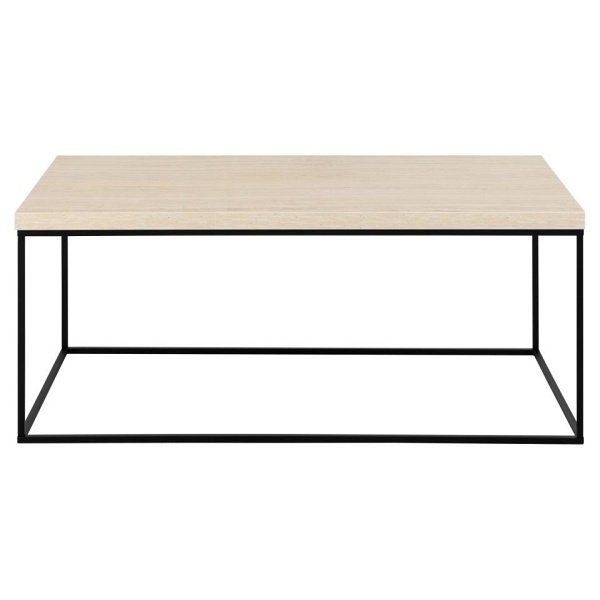 Stolik Barossa 110x55cm beżowy trawertyn - ACTONA