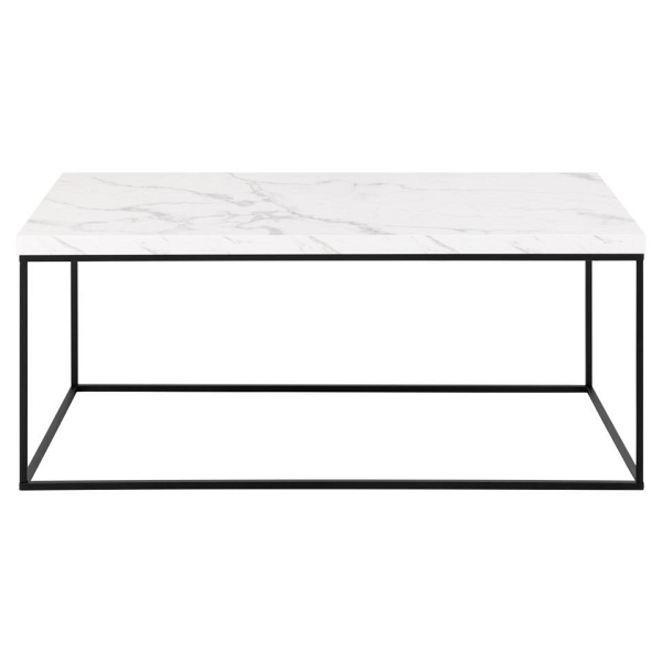 Stolik Barossa 110x55cm biały marmur - ACTONA