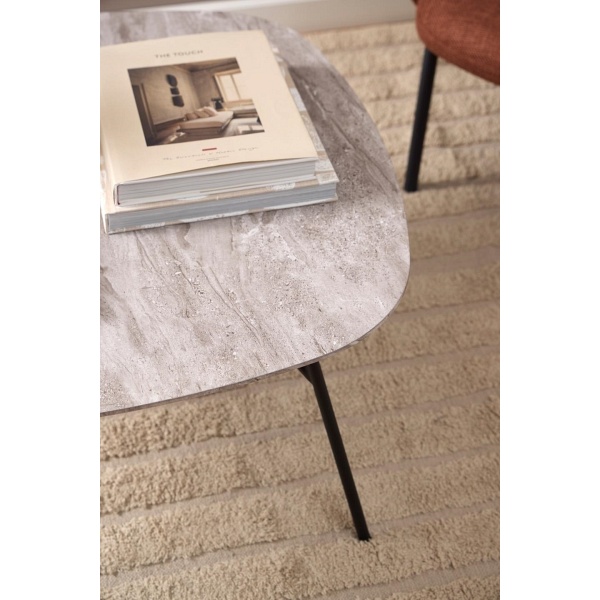 Stolik kawowy Caracas 90x90cm szary marmur - ACTONA