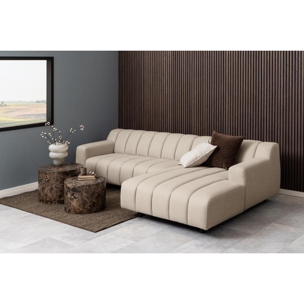 Zestaw 2 stolików Dice okrągłe marmur brązowy - ACTONA