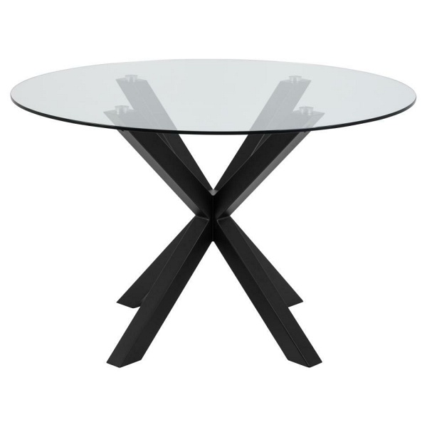 Stół Heaven 119 cm okragły czarny/ transparentny - ACTONA