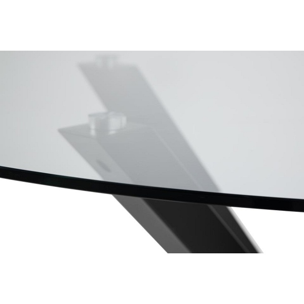 Stół Heaven 119 cm okragły czarny/ transparentny - ACTONA
