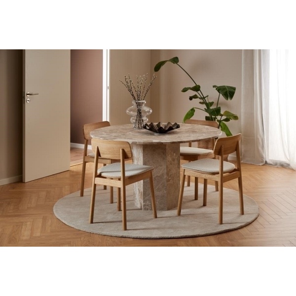 Stół Naxos 100cm marmur brązowy - ACTONA