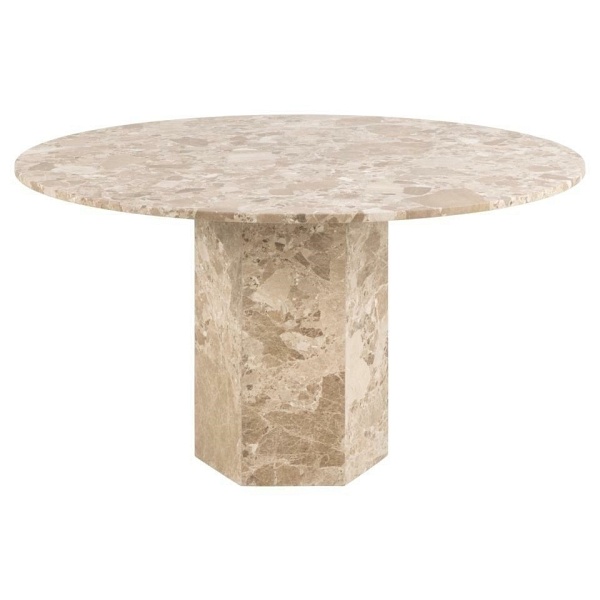 Stół Naxos 100cm marmur brązowy - ACTONA
