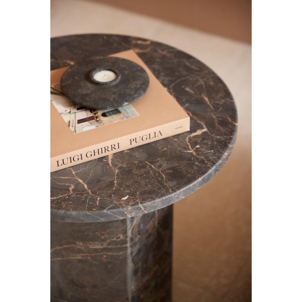 Stolik Naxos marmur ciemny brązowy - ACTONA