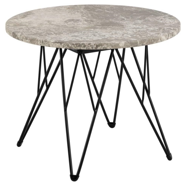 Stolik kawowy Prunus 55cm marmur szary/ czarny - ACTONA