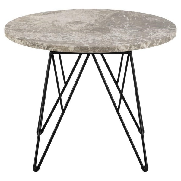Stolik kawowy Prunus 55cm marmur szary/ czarny - ACTONA