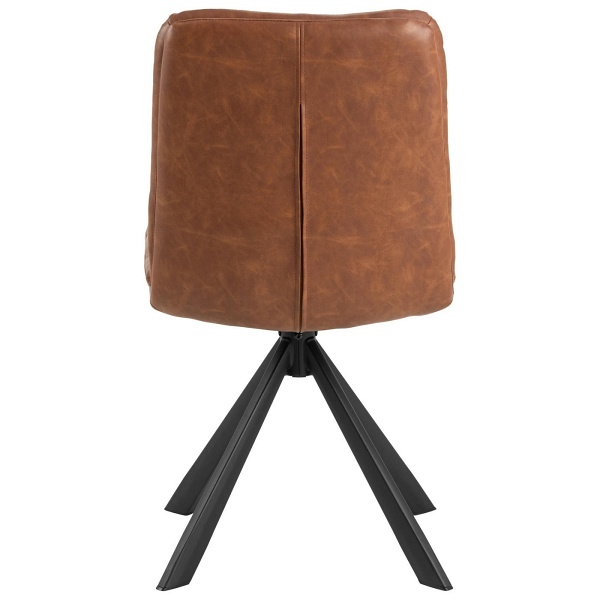 Krzesło Dean obrotowe retro brandy PU - ACTONA