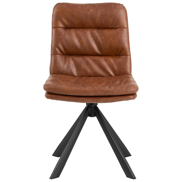 Krzesło Dean obrotowe retro brandy PU - ACTONA