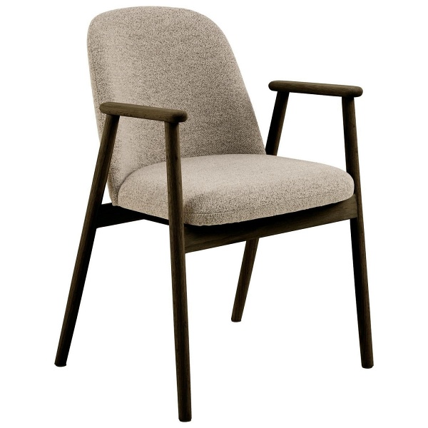 Krzesło Leo beżowe/ dąb dymiony Monza 60 - ACTONA