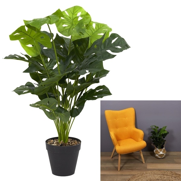 Kwiat sztuczna Monstera 80 cm - Intesi