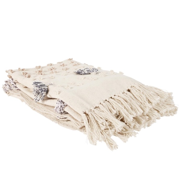 Koc/ Pled Tuffo 125x150cm kremowy - Intesi