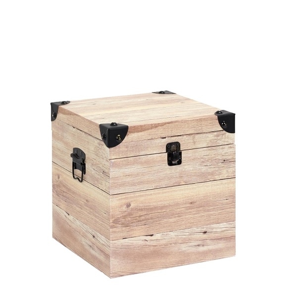 Zestaw 3 skrzynek do przechowywania z efektem drewna - Intesi