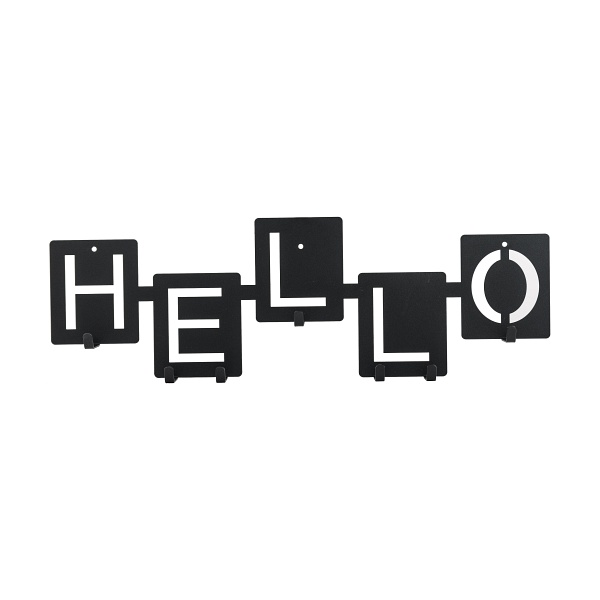 Wieszak ścienny Hello czarny - Intesi