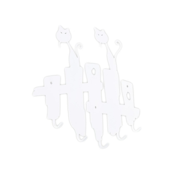 Wieszak ścienny Koty biały - Intesi