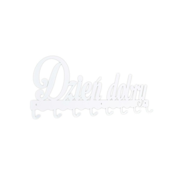 Wieszak ścienny Dzień dobry 01 biały - Intesi