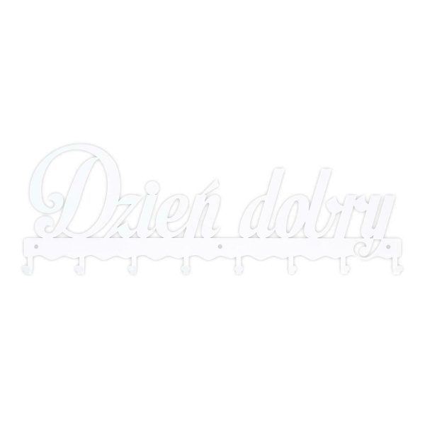 Wieszak ścienny Dzień dobry 01 biały - Intesi