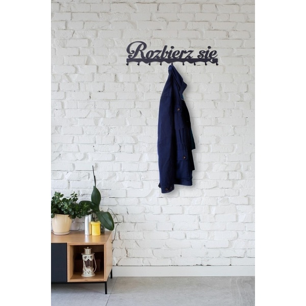Wieszak ścienny Rozbierz się czarny - Intesi