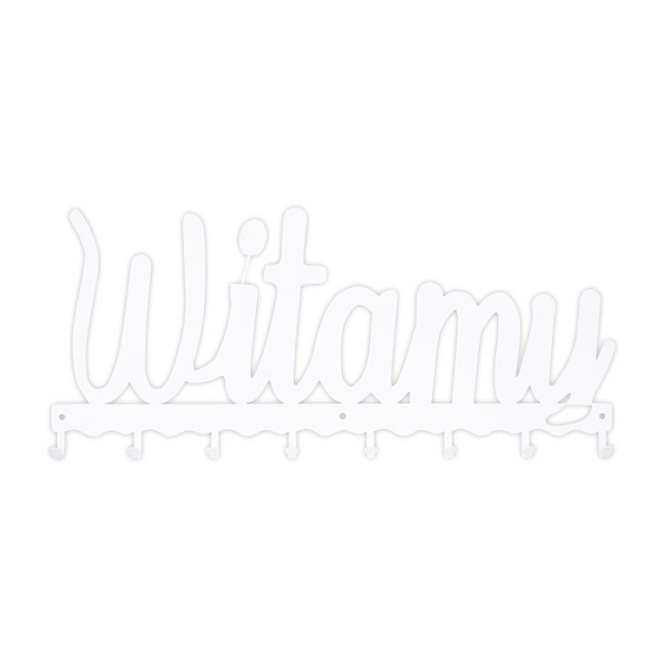 Wieszak ścienny Witamy biały - Intesi