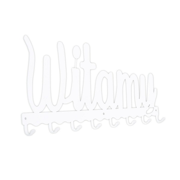 Wieszak ścienny Witamy biały - Intesi