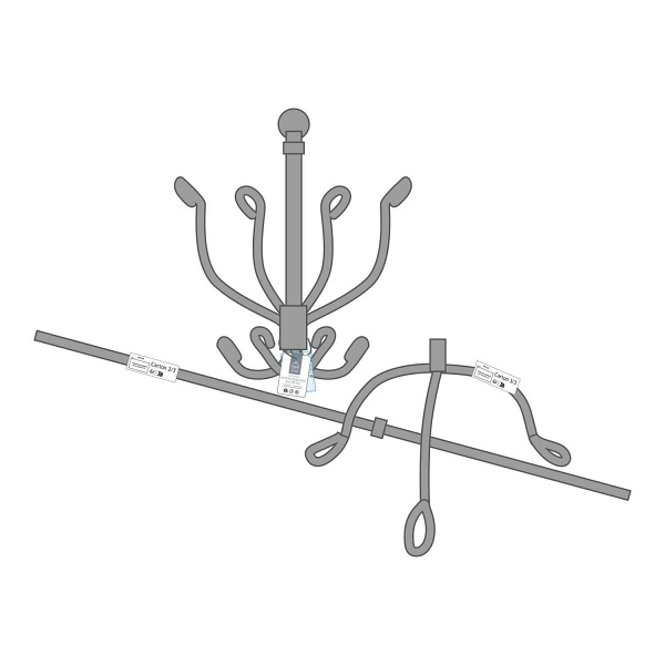 Wieszak podłogowy Loop szary - Intesi