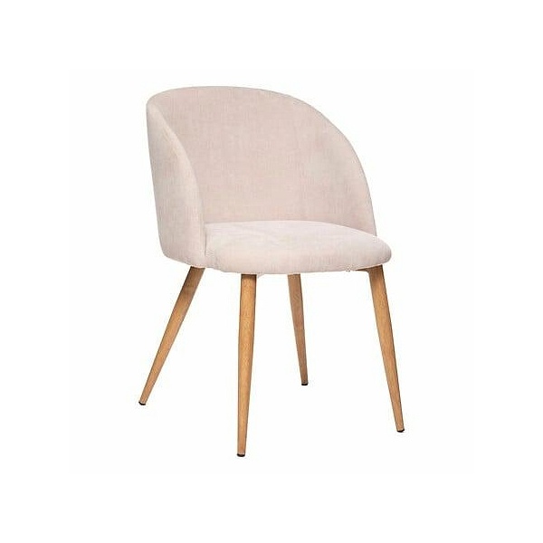 Fotel Celeste beżowy/nogi naturalne - Nordivo