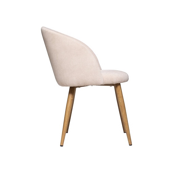 Fotel Celeste beżowy/nogi naturalne - Nordivo