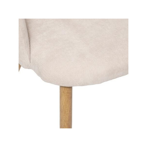 Fotel Celeste beżowy/nogi naturalne - Nordivo
