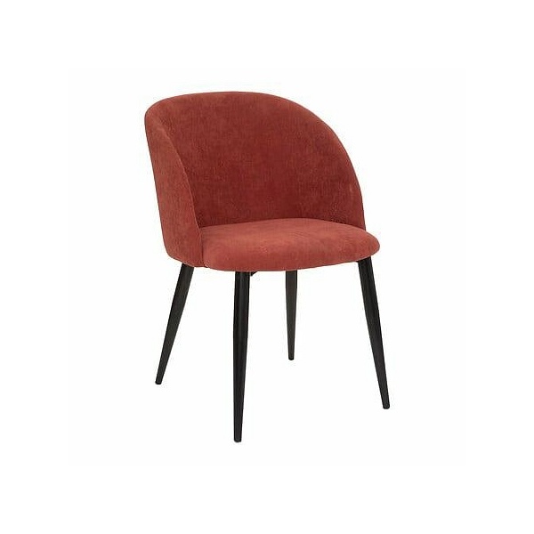 Fotel Celeste terracotta/czarne nogi - Nordivo