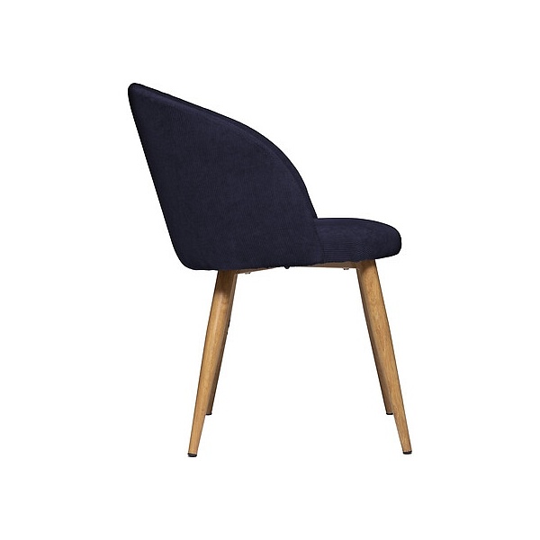 Fotel Celeste granatowy/nogi naturalne - Nordivo