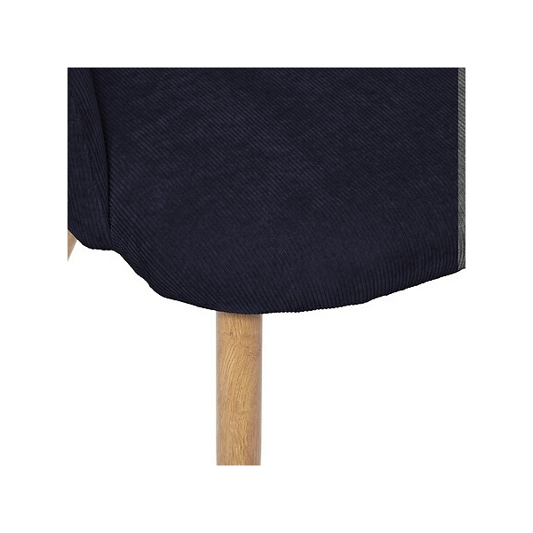 Fotel Celeste granatowy/nogi naturalne - Nordivo