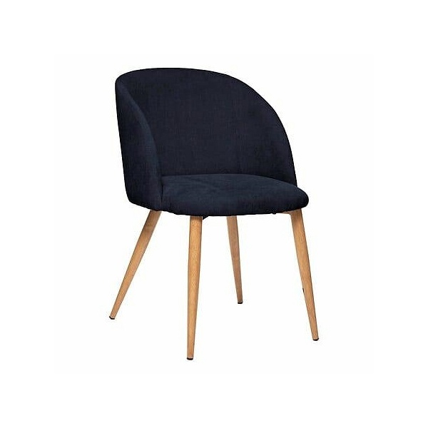 Fotel Celeste granatowy/nogi naturalne - Nordivo
