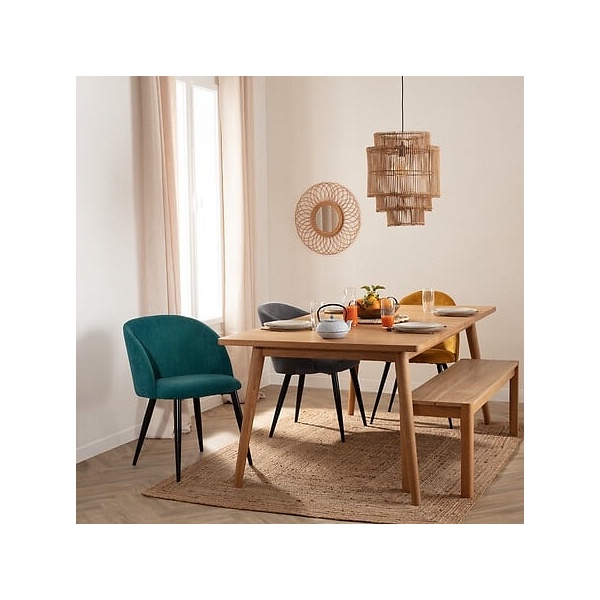 Fotel Celeste morski/nogi czarne - Nordivo