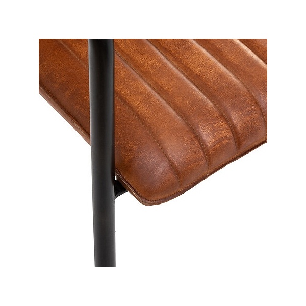 Krzesło z podłokietnikami Kavi brązowe - Nordivo