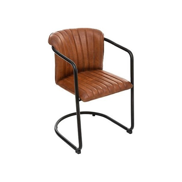 Krzesło z podłokietnikami Kavi brązowe - Nordivo