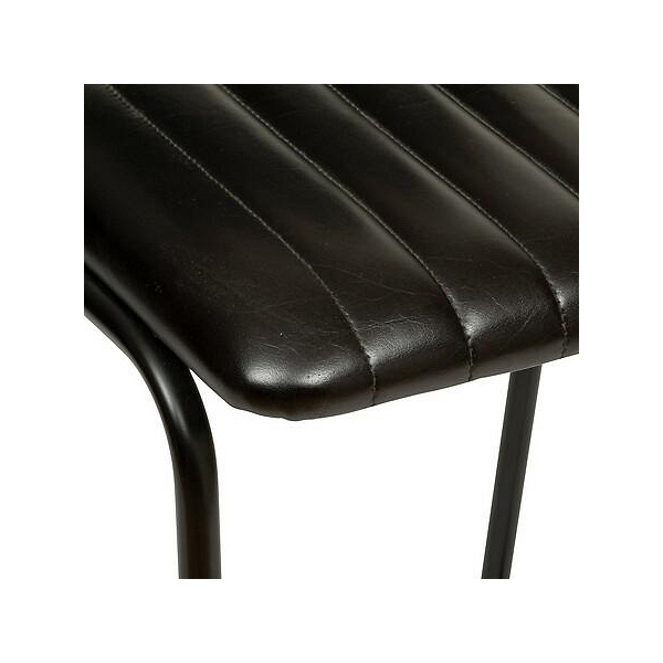 Krzesło barowe Dario skóra czarne - Nordivo