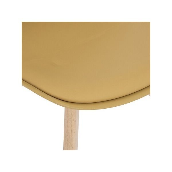 Krzesło Baya musztardowe, nogi bukowe - Nordivo