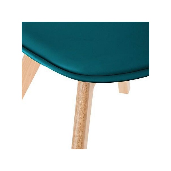 Krzesło Baya morskie, nogi bukowe - Nordivo