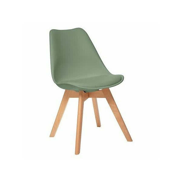 Krzesło Baya khaki, nogi bukowe - Nordivo