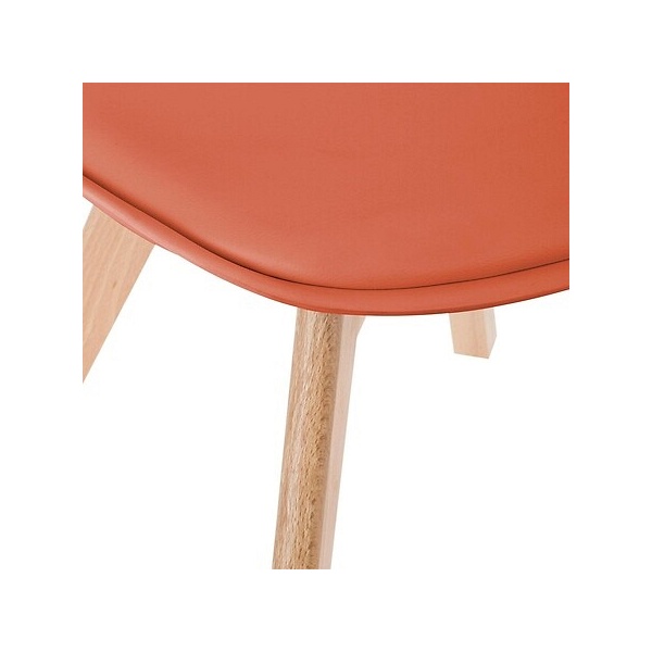 Krzesło Baya terracotta, nogi bukowe - Nordivo