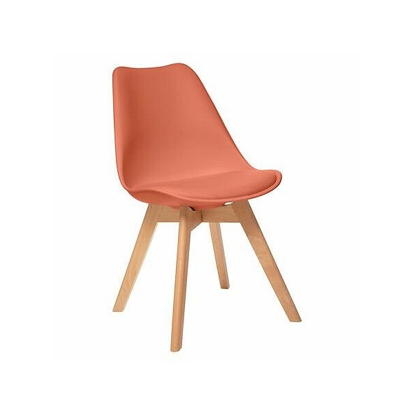 Krzesło Baya terracotta, nogi bukowe - Nordivo