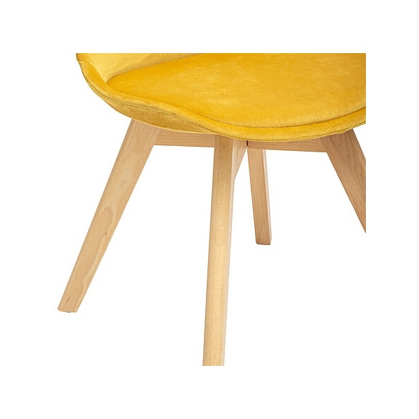 Krzesło Baya VIC żółte, nogi bukowe - Nordivo