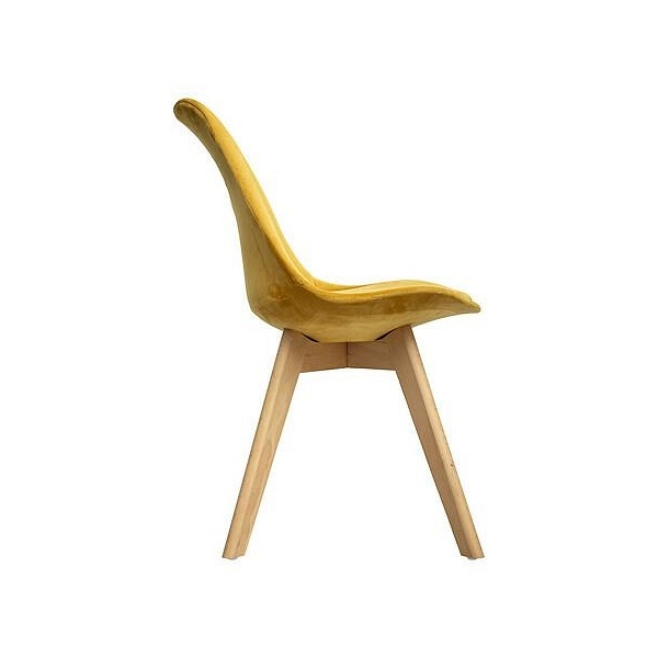 Krzesło Baya VIC żółte, nogi bukowe - Nordivo
