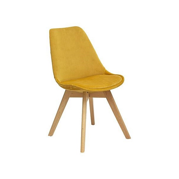 Krzesło Baya VIC żółte, nogi bukowe - Nordivo