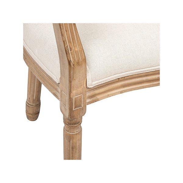 Krzesło Cleon Arm beżowe/bielone - Nordivo