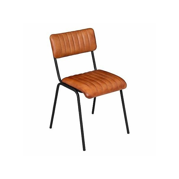 Krzesło Dario skóra brązowe - Nordivo