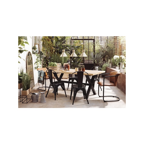 Krzesło Paris Edge metalowe czarne - Nordivo